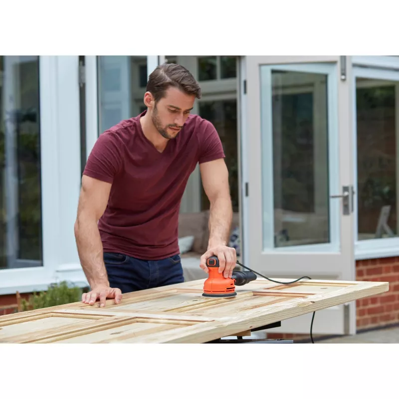 Black & Decker BEW210 Schwingschleifer 14000 U/min Schwarz, Orange