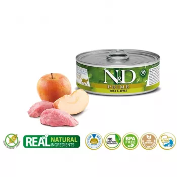 Farmina N&D Cat Prime Wildschwein & Apfel Nassfutter für Katzen 70 g