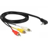Video-Kabeladapter DeLOCK 84504 1,5 m 3,5 mm 3 x RCA Schwarz