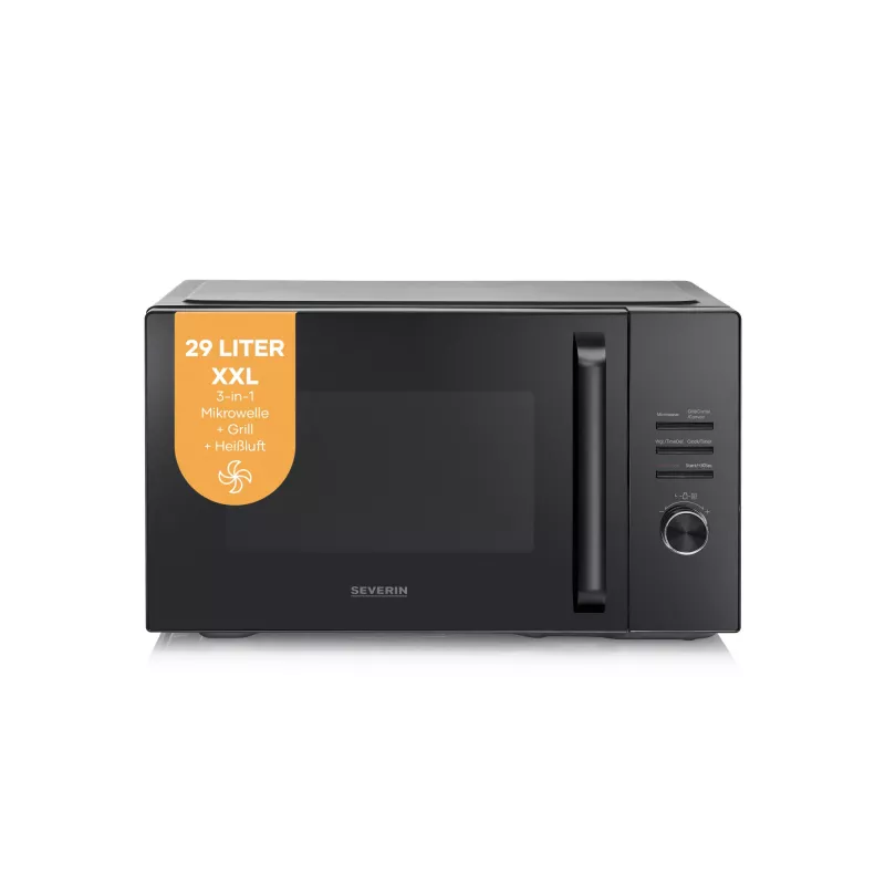 Kombi-Mikrowelle SEVERIN MW 7798, Tischgerät, 29 L, 900 W, Schwarz, 315 mm Drehteller