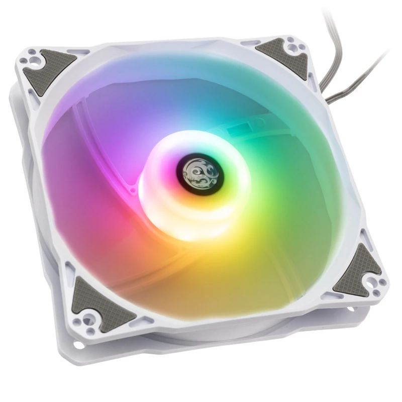 120mm PWM Gehäuselüfter-Pack BitsPower Notos RGB — weiß, 5er-Pack (BPTA-FX1812NTWH-5)