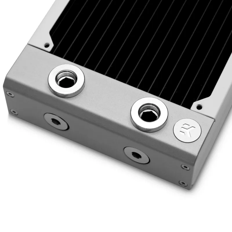 Radiator EK Water Blocks Messing Kupfer Edelstahl Weiß 130x300x44mm