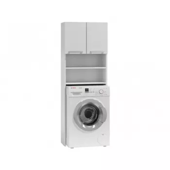 Badezimmerschrank Top e Shop PRALKA POLA BIEL — Weiß, freistehend, 4 Einlegeböden, 640×300×1830 mm