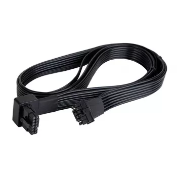 SilverStone SST-PP14-90 12VHPWR-Kabel, 90-Grad, 650 mm, Schwarz