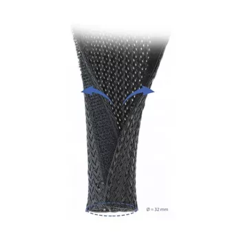 Geflechtschlauch DeLOCK 19059 10 m x 32 mm schwarz
