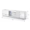 Cama Meble QIU 160 TV-Schrank, MDF, weiß Hochglanz