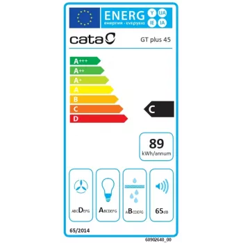 Wandhaube CATA 02030408 — 492 mm Breite, 645 m³/h, Metallfettfilter, LED-Beleuchtung