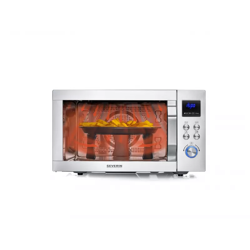 Kombi-Mikrowelle SEVERIN MW 7918, Standgerät, 25 L, 900 W, LED-Anzeige, Silber