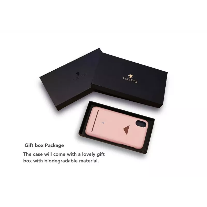 VixFox Handy-Rückenschale für iPhone XSMAX mit Kartenfach, rosa
