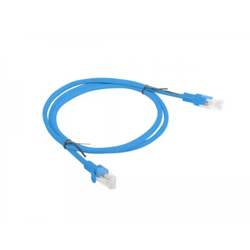 LANBERG Netzwerkkabel Cat5e U/UTP RJ-45–RJ-45 Blau 1 m, CCA-Leiter