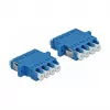 DeLOCK LC Quad Buchse zu LC Quad Buchse LWL-Kupplung, Singlemode, Blau, 2 Stk.