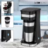 Kaffeemaschine mit Tropfsystem CLATRONIC KA 3733 — 0,4 l Wassertank, 1-Tassen-Edelstahl-Küchenmaschine