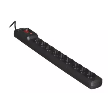 Activejet ACJ COMBO 9GN 3M schwarze Steckdosenleiste mit Kabel
