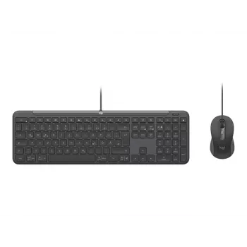 Kabelgebundene USB-Tastatur Logitech 920-013343 QWERTZ Deutsches Layout Graphit