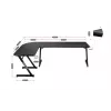 Huzaro Hero 7.0 Eck-Gaming-Computertisch, rechteckig, Carbonfaser, Aluminium, 154×48×72,5 cm, schwarz