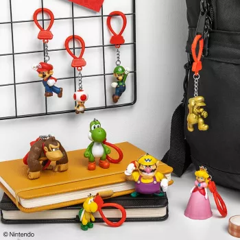 Backpack Buddies Schlüsselanhänger-Set Paladone Super Mario CDU mit 24 Stück – verschiedene Charaktere, Sammelzubehör