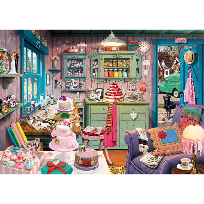 Schmidt Spiele 59653 Steve Read: Secret Puzzles - Großmutters Stube Puzzle, 1000 Teile, ab 12 Jahren