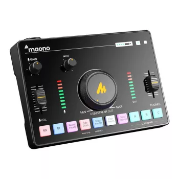 Audiomischpult MAONO AMC2 Neo, 2-Kanal USB-Mischpult mit USB-Anschluss
