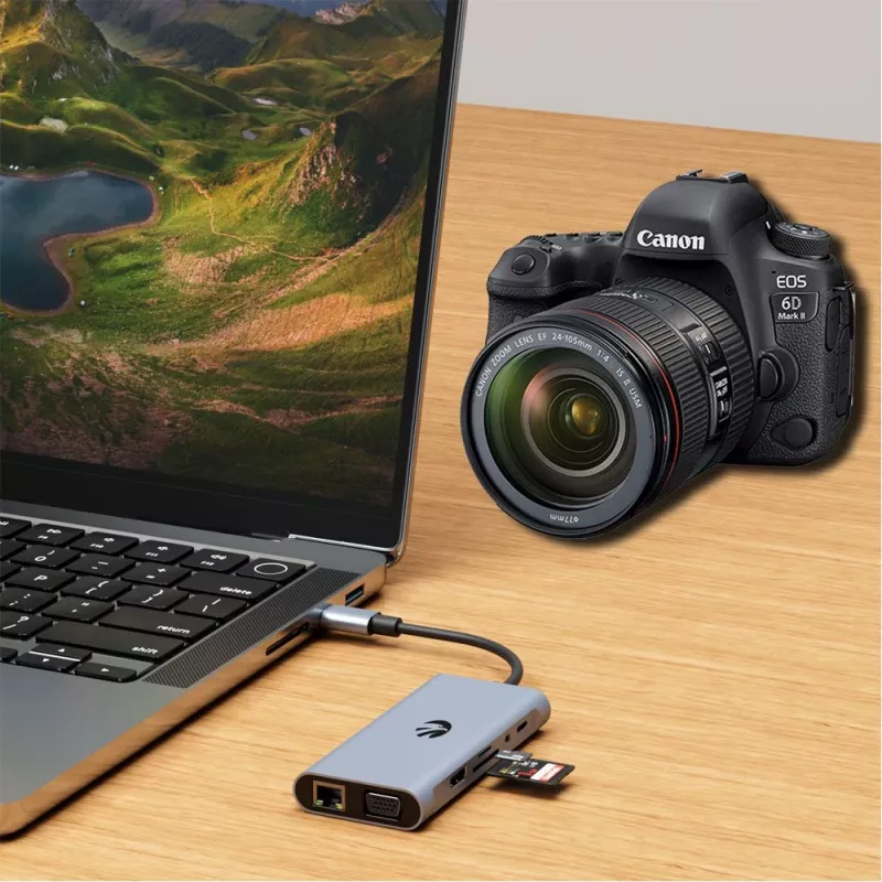 USB-C 11-in-1 Adapter Hawk HW-HUB1101 — Multiport-Hub mit 11 Anschlüssen