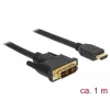 Videokabel-Adapter DeLOCK 85582 1 m HDMI Typ A DVI-D Schwarz
