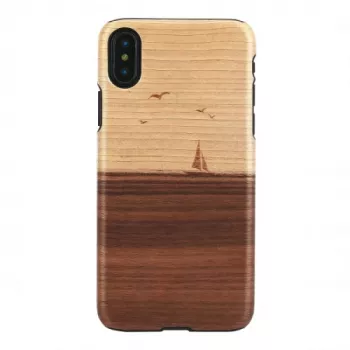 Smartphone-Hülle man and wood für iPhone X/XS – Modell mare, schwarz