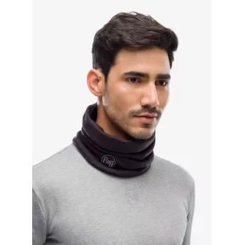 Neck gaiter Buff Multifunctional Sling Heavyweight Merino Wool — Black, seamless, stretch