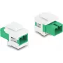Delock 87120 Keystone-Modul SC Simplex Buchse auf SC Simplex Buchse, grün/weiß