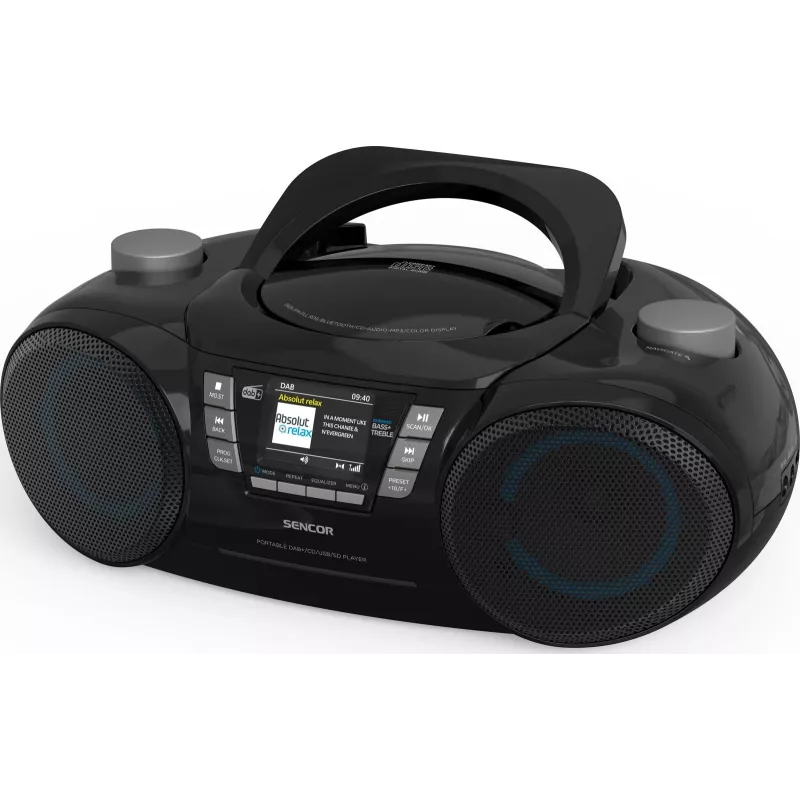 Sencor SPT 6510DB tragbarer DAB+ Boombox, CD/MP3/USB/SD, Bluetooth 5.3, FM RDS, 16 W, schwarz