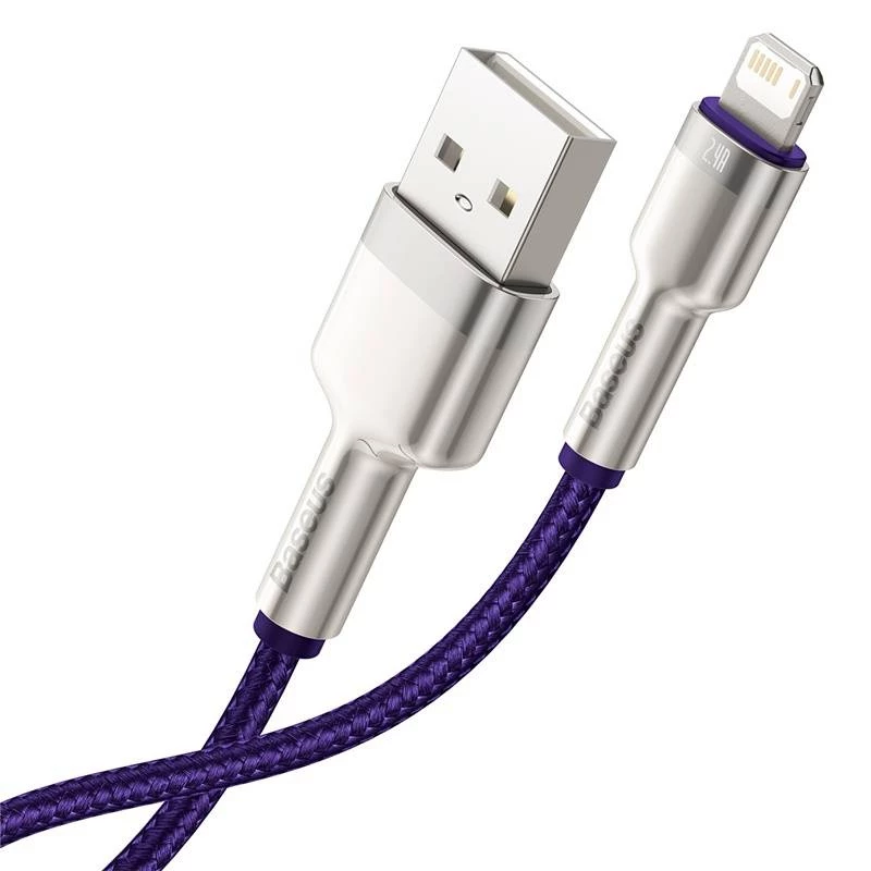 USB-A-auf-Lightning-Kabel Baseus 1 m — USB-Datenkabel, lila