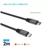 Magnetisches geflochtenes USB-C-auf-USB-C-Kabel FIXED FIXDBM-CC2-GR, USB 2.0, geflochtener Mantel, feste Länge, grau