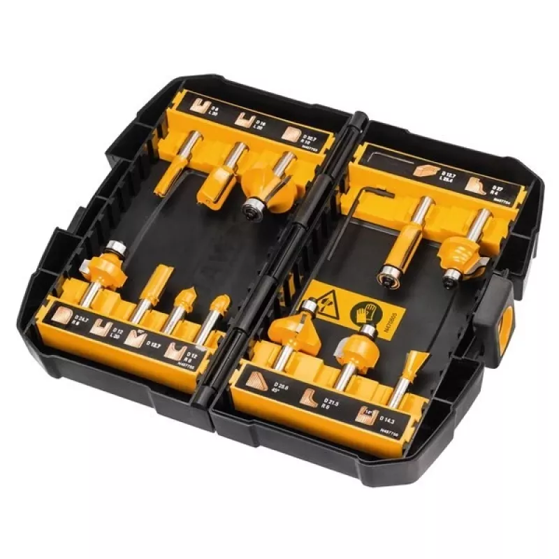 DeWalt DT90016-QZ Fräser-Set, 12-teilig