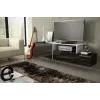 Cama TV-Schrank SIGMA 3 180 schwarz/schwarz glänzend + biały