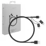 AUKEY CB-BAL5 3-in-1 Geflochtenes Kabel, Micro-USB / USB-C / Lightning, 1,2 m, Schwarz