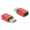 Delock 60689 USB-C-Datenblocker, USB-C-Stecker auf USB-C-Buchse, 240 W, Rot