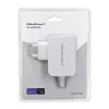 Qoltec 51039 65 W USB-C-PD-Netzteil, 5–20,3 V, 2–3,25 A, integriertes USB-C-Kabel, Weiß