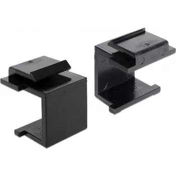 Delock 86321 Keystone Abdeckung, Schwarz (4 Stück)