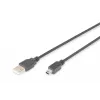 Digitus ASSMANN - USB-Kabel - USB Typ A, 4-polig (M) - Mini-USB, Typ B (M) - 1 m (USB / Hi-Speed USB) - vergossen - Schwarz (AK-300108-010-S)