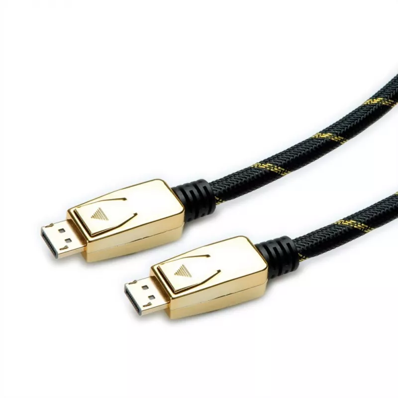 ROLINE 11.04.5921 DisplayPort-Kabel 2 m Schwarz - Gold (11.04.5921)