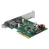 DeLOCK 90299 PCIe x4 Karte, 1x USB Type-C + 1x USB Type-A, USB 3.2 Gen 2 (10 Gbps)