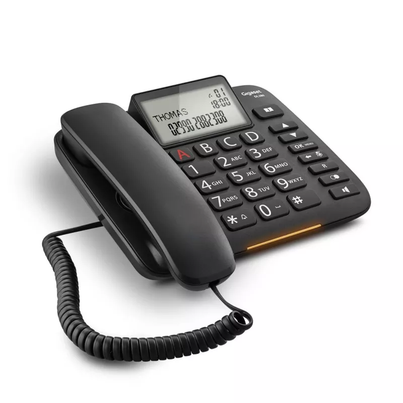 Gigaset DL380 Schnurgebundenes Telefon, Schwarz
