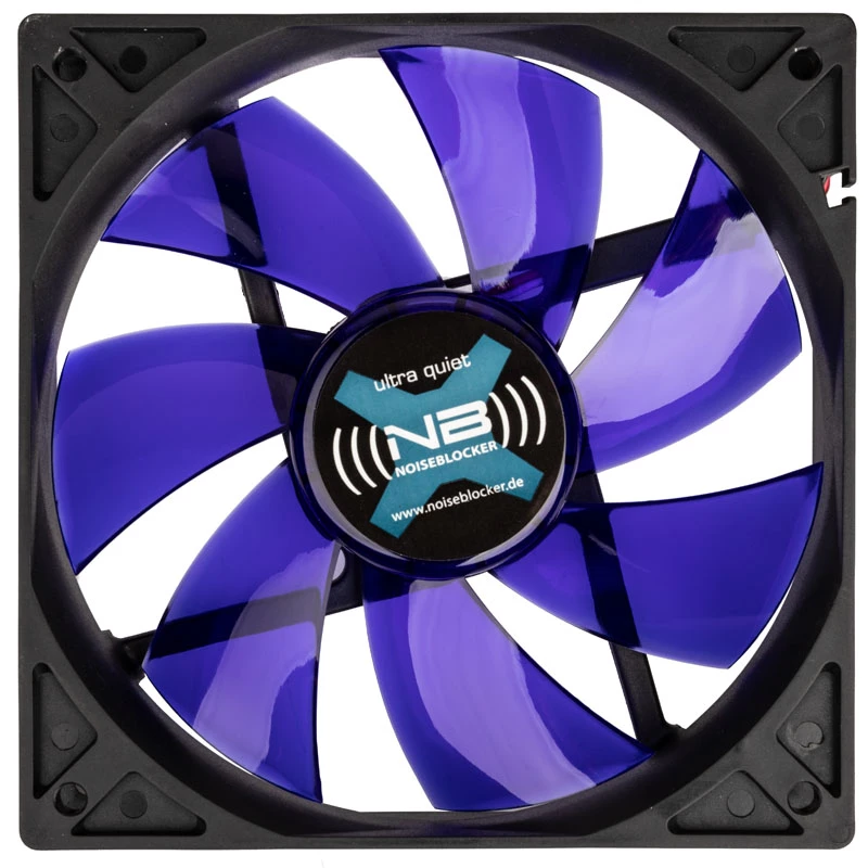 Gehäuselüfter NoiseBlocker BlackSilentFan XLP 120 mm, 2000 U/min, 128 m³/h, 31 dB, 4,5 V, schwarz