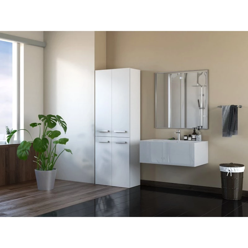 Badezimmer-Aufbewahrungsschrank Topeshop NEL 1K DD BIEL