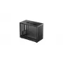 DeepCool CH160 PLUS R-CH160-BKNGM0-G Small-Form-Factor-(SFF)-PC-Gehäuse, Mini-ITX/Micro-ATX, Hartglas, schwarz