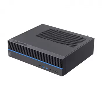 Akyga AK-302-01BL SFF-PC-Gehäuse, Micro-ATX / Mini-ITX, USB-C + 2x USB 3.0 + USB 2.0, ohne Netzteil, schwarz