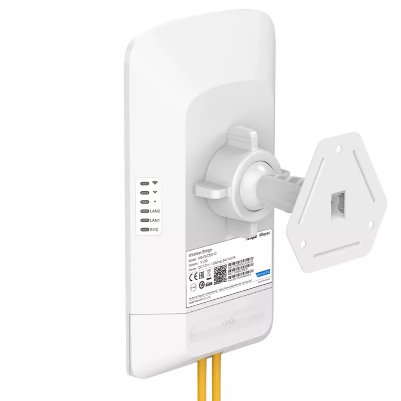 Ruijie Reyee RG-EST350 V2 WLAN-Bridge 5 GHz 802.11ac Dual-Stream, 867 Mbit/s, 5 km, 15 dB, PoE, Weiß