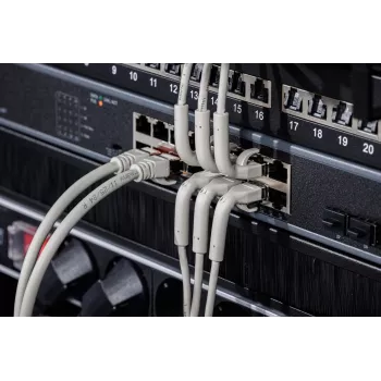 Digitus CAT 6A F-FTP biegbares Patchkabel, Kupfer, 5 m, grau, 10 Stück