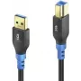 USB-Kabel PureLink FI-U300-020 2m USB 3.2 Gen 1 USB A USB B Schwarz Blau