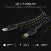 Green Cell PowerStream KABGC07 USB-C-auf-Lightning-Kabel, 1 m, PD, Apple MFi, schwarz