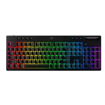Gaming-Tastatur Razer BlackWidow V4 Low-profile Wireless — mechanische Low-Profile-Tasten, Bluetooth und 2,4 GHz
