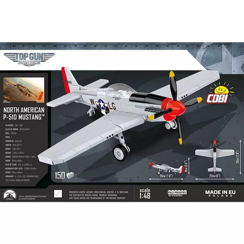 COBI 5847 Top Gun Maverick P-51D Mustang 150 Steine